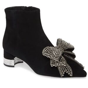 Jeffrey Campbell Luci Embellished Bow Ankle Boot Size 7.5